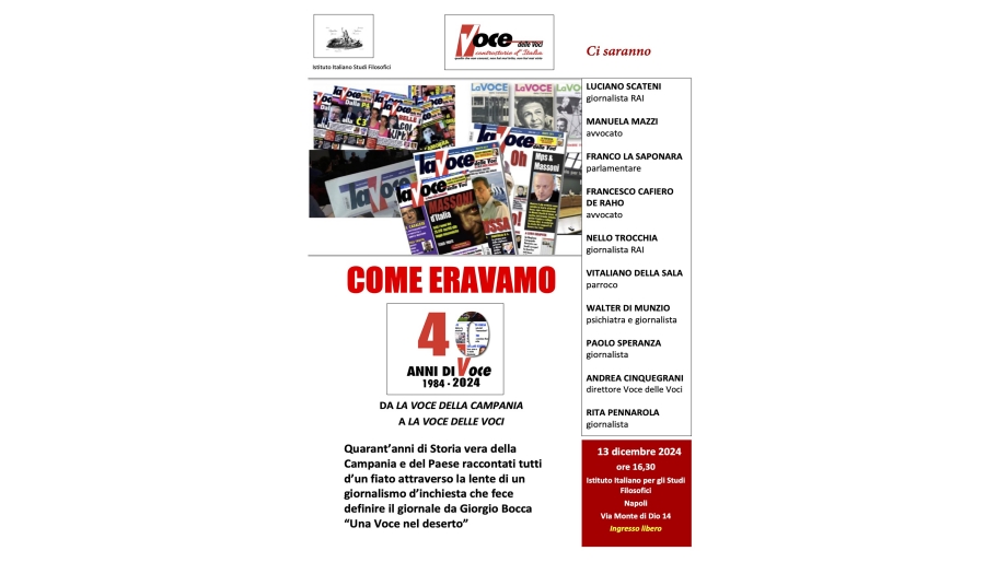 Come eravamo: 40 anni di Voce. 1984-2024