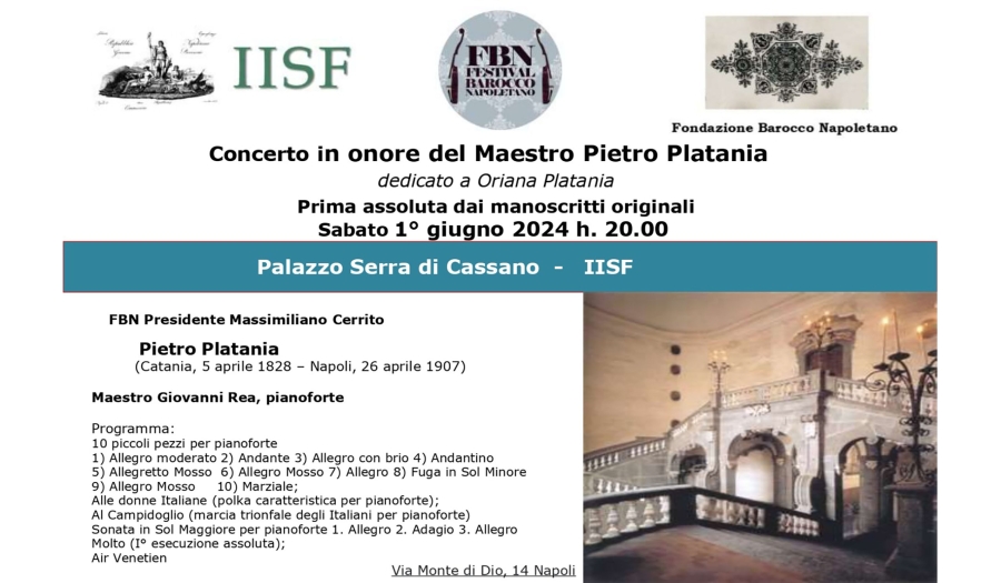 Concerto in onore del Maestro Pietro Platania