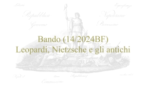 Bando (14/2024BF) – Leopardi, Nietzsche e gli antichi